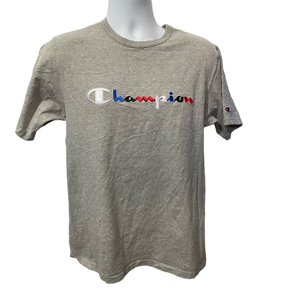 VINTAGE CHAMPION T SHIRT MENS Medium GRAY AUTHENTIC ATHLETIC APPAREL